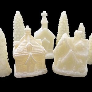 Cream Decorative Village Set